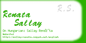 renata sallay business card